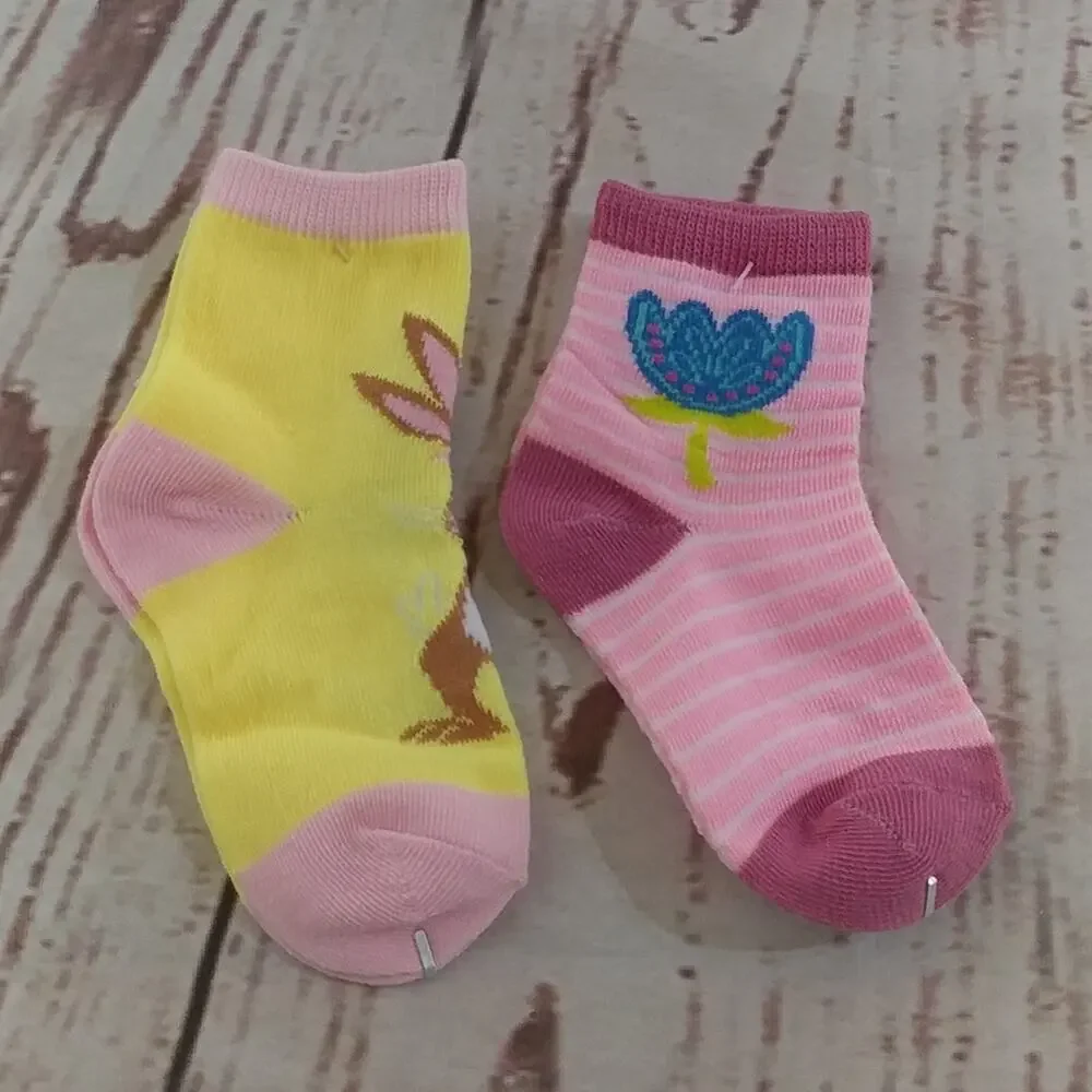 Spring Theme Kids Socks Size 5-6.5 - 2 count